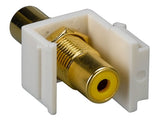 Yellow Center RCA Female to Female Insert Module Keystone Jack AllCables4U