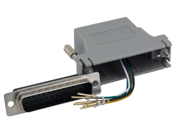 Gray Color DB25 Male to RJ12 Modular Adapter AllCables4U