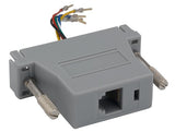 Gray Color DB25 Male to RJ12 Modular Adapter AllCables4U