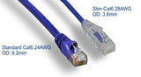 Purple Color Slim Cat6 UTP Snagless Network Patch Cable AllCables4U